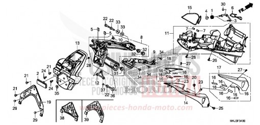 KOTFLUEGEL, HINTEN CB1000RAL de 2020